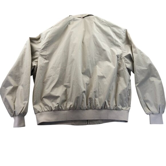 Vintage Members Only Mens Bomber Jacket XL Beige Full Zip Mock Neck Classic - Picture 2 of 10